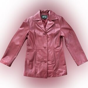Vintage 90s NY&Co Burgundy Leather Jacket